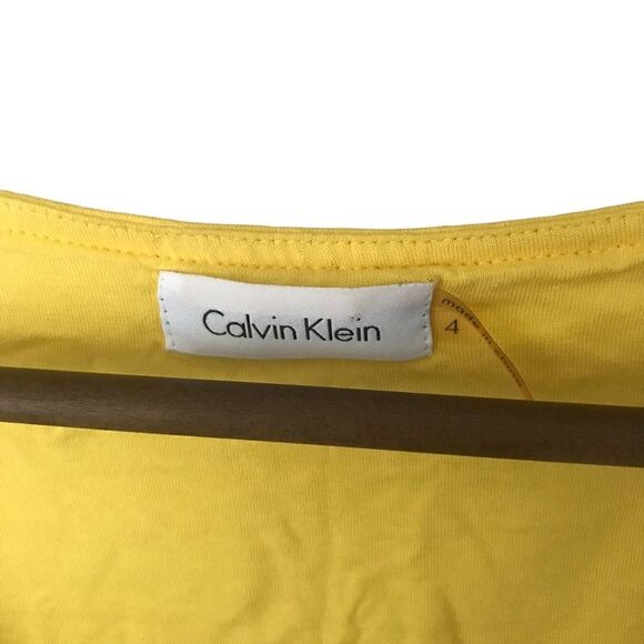 Calvin Klein ruffled Yellow Dress, 4 - Picture 6 of 9